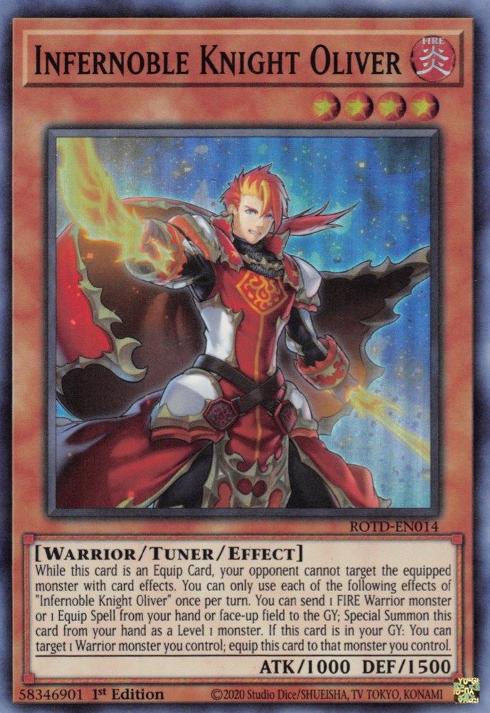 Infernoble Knight Oliver (ROTD-EN014) - Super Rare