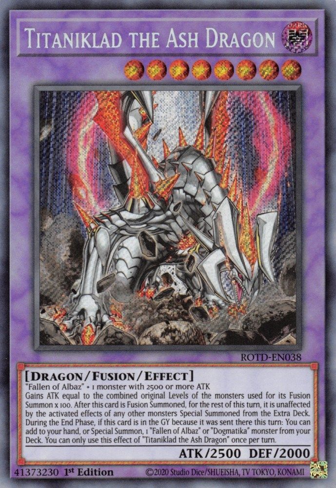 Titaniklad the Ash Dragon (ROTD-EN038) - Secret Rare