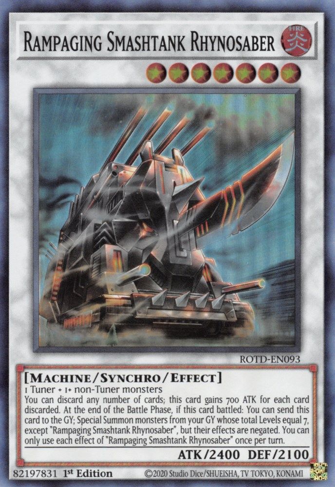 Rampaging Smashtank Rhynosaber (ROTD-EN093) - Super Rare