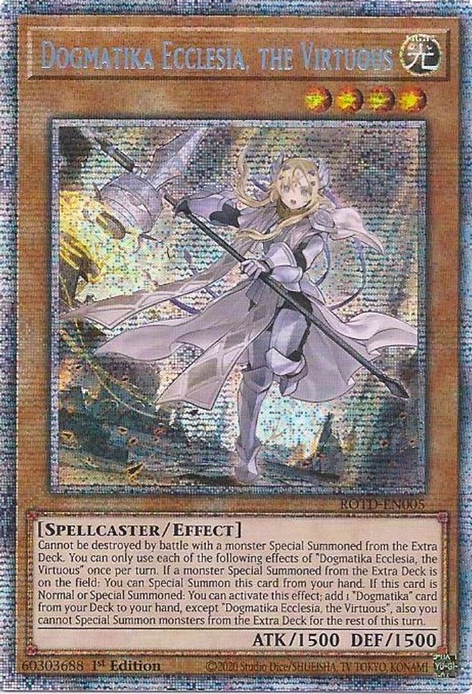 Dogmatika Ecclesia, the Virtuous (Starlight Rare) (ROTD-EN005) - Starlight Rare