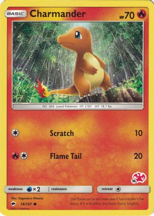 Charmander (#16 Charizard Stamped) 018/147  - Promo