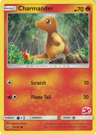 Charmander (#42 Charizard Stamped) 018/147  - Common