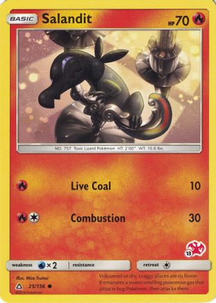 Salandit - 25/156 (#13 Charizard Stamped)/156  - Promo