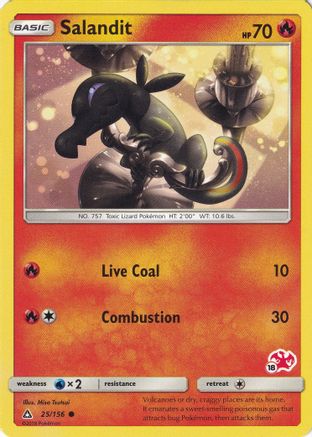 Salandit - 25/156 (#18 Charizard Stamped)/156  - Promo