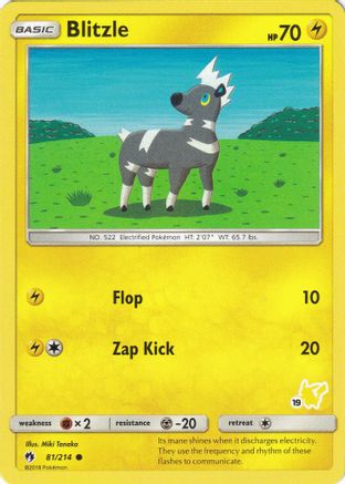 Blitzle - 81/214 (#19 Pikachu Stamped)/214  - Promo