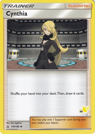 Cynthia (#59 Pikachu Stamped) 119/156  - Promo