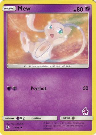 Mew (Mewtwo Stamped) 032/68  - Promo