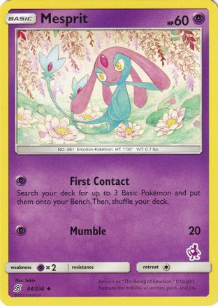 Mesprit - 84/236 (Mewtwo Stamped)/236  - Promo