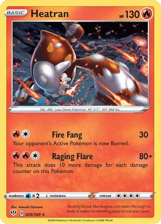 Heatran 025  - Holofoil - Holo Rare