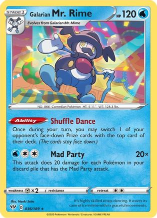 Galarian Mr. Rime 036  - Rare