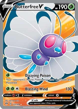Butterfree V (Full Art) 177  - Holofoil - Ultra Rare