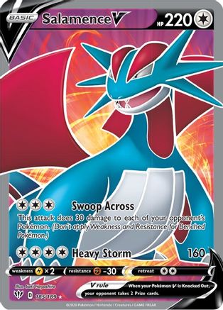 Salamence V (Full Art) 185  - Holofoil - Ultra Rare