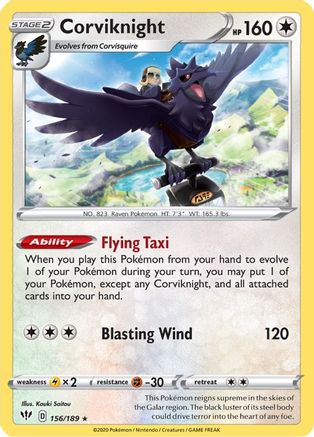 Corviknight 156  - Holofoil - Holo Rare