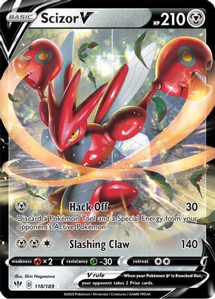 Scizor V 118  - Holofoil - Ultra Rare