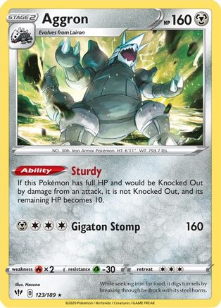 Aggron 123  - Holofoil - Holo Rare