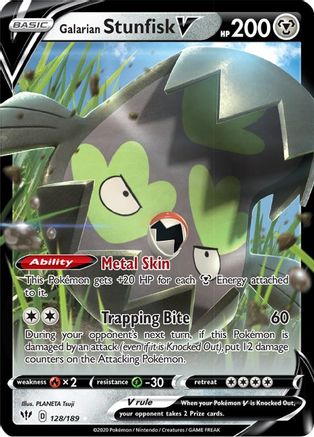 Galarian Stunfisk V 128  - Holofoil - Ultra Rare