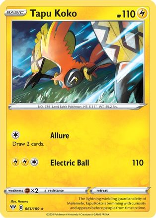 Tapu Koko 061  - Holofoil - Holo Rare