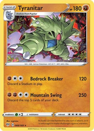 Tyranitar 088  - Holofoil - Holo Rare