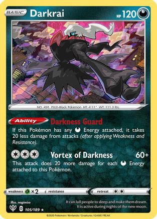 Darkrai - 105/189/189  - Rare