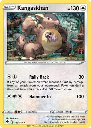 Kangaskhan - 133/189/189  - Rare