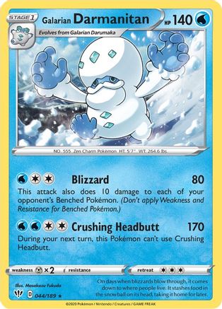 Galarian Darmanitan - 44/189 (Cracked Ice Holo)/189  - Holofoil - Holo Rare