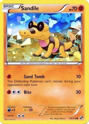 Sandile (Cracked Ice Holo) 063/114  - Holofoil - Promo
