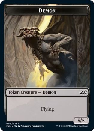 Demon // Squirrel Double-Sided Token (2XM-9 // 18) - Double Masters Foil