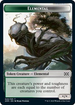Elemental // Treasure Double-Sided Token (2XM-20 // 27) - Double Masters Foil