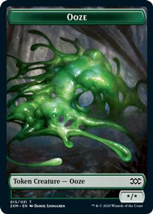 Ooze // Wurm (029) Double-Sided Token (2XM-15 // 29) - Double Masters Foil