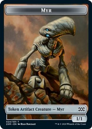 Myr (024) // Thopter (026) Double-Sided Token (2XM-24 // 26) - Double Masters Foil