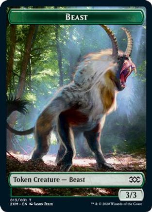 Beast // Thopter (008) Double-Sided Token (2XM-13 // 8) - Double Masters Foil