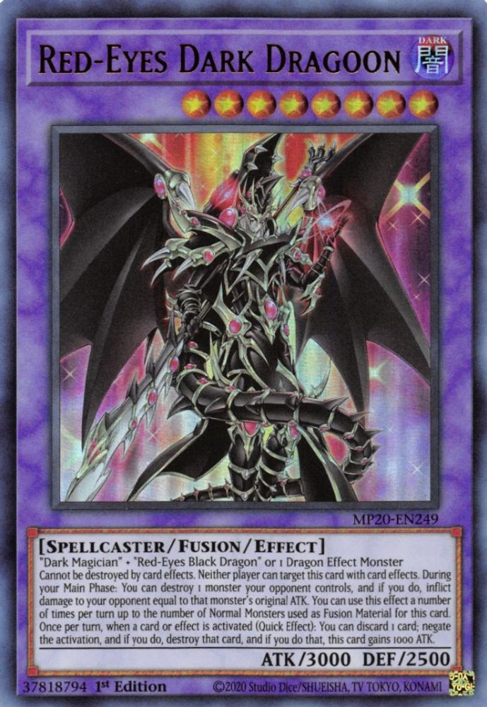 Dragon noir aux yeux rouges [MP20-EN249] Ultra rare 