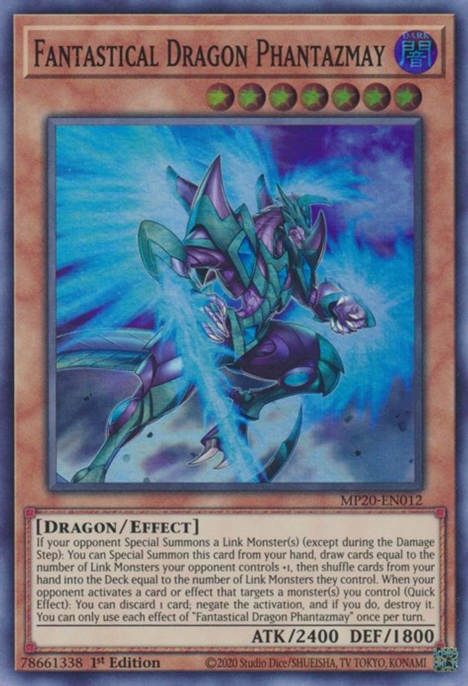 Dragon fantastique Phantazmay [MP20-EN012] Super Rare 