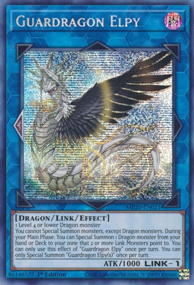 Guardragon Elpy (MP20-EN021) - Prismatic Secret Rare