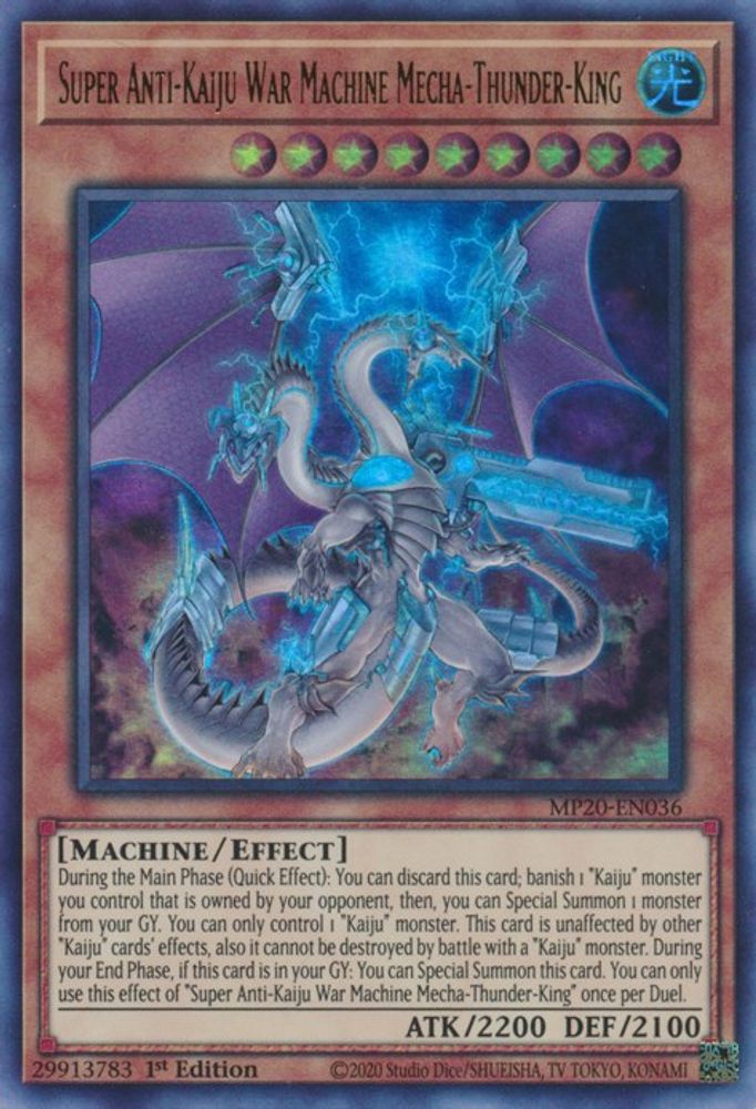 Super Machine de Guerre Anti-Kaiju Mecha-Thunder-King [MP20-EN036] Ultra Rare 