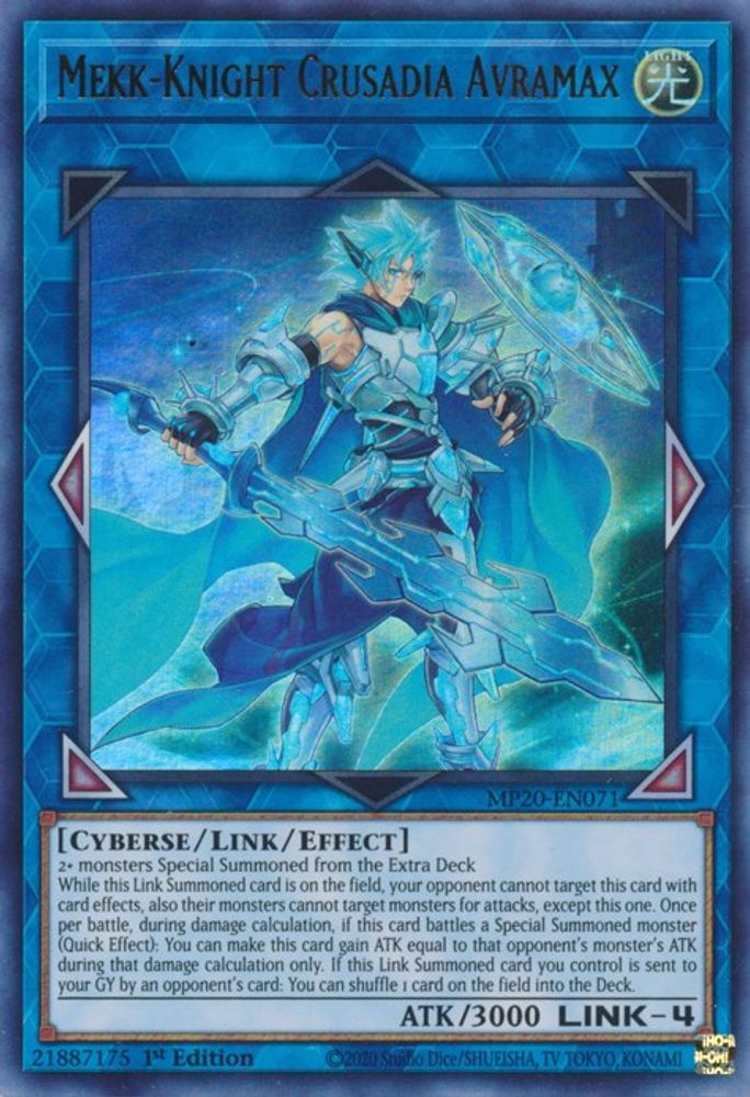 Mekk-Knight Crusadia Avramax (MP20-EN071) - Ultra Rare