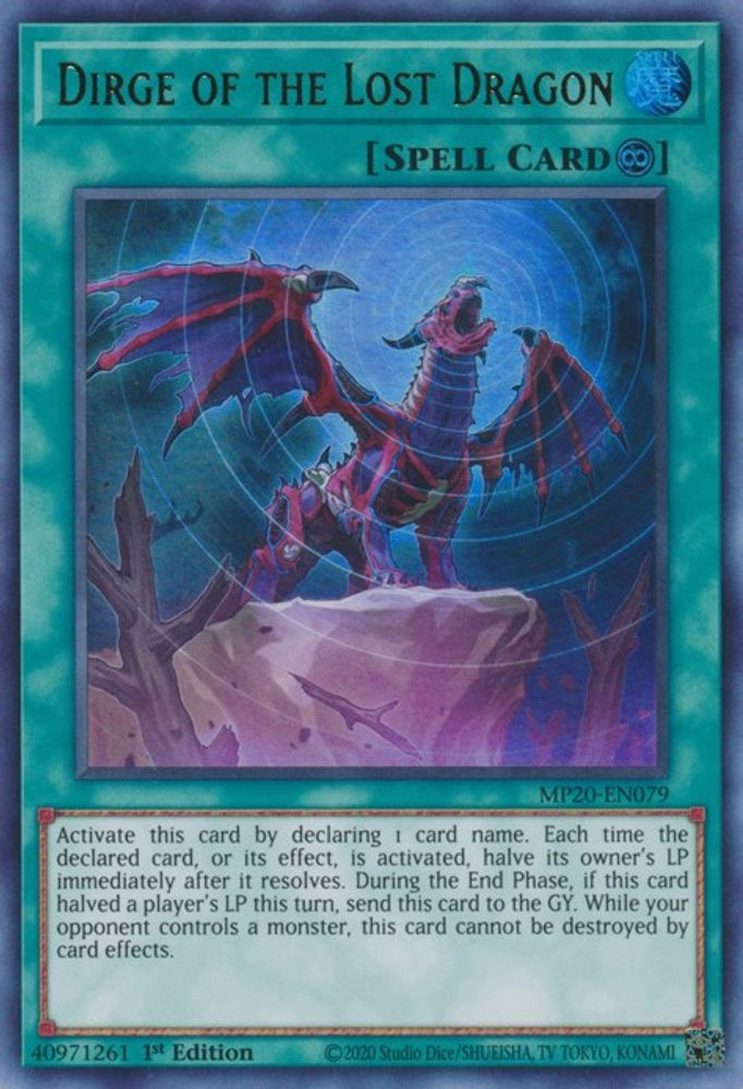 Dirge of the Lost Dragon (MP20-EN079) - Ultra Rare