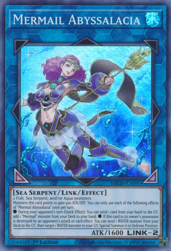 Mermail Abyssalacia [MP20-EN095] Super Rare 