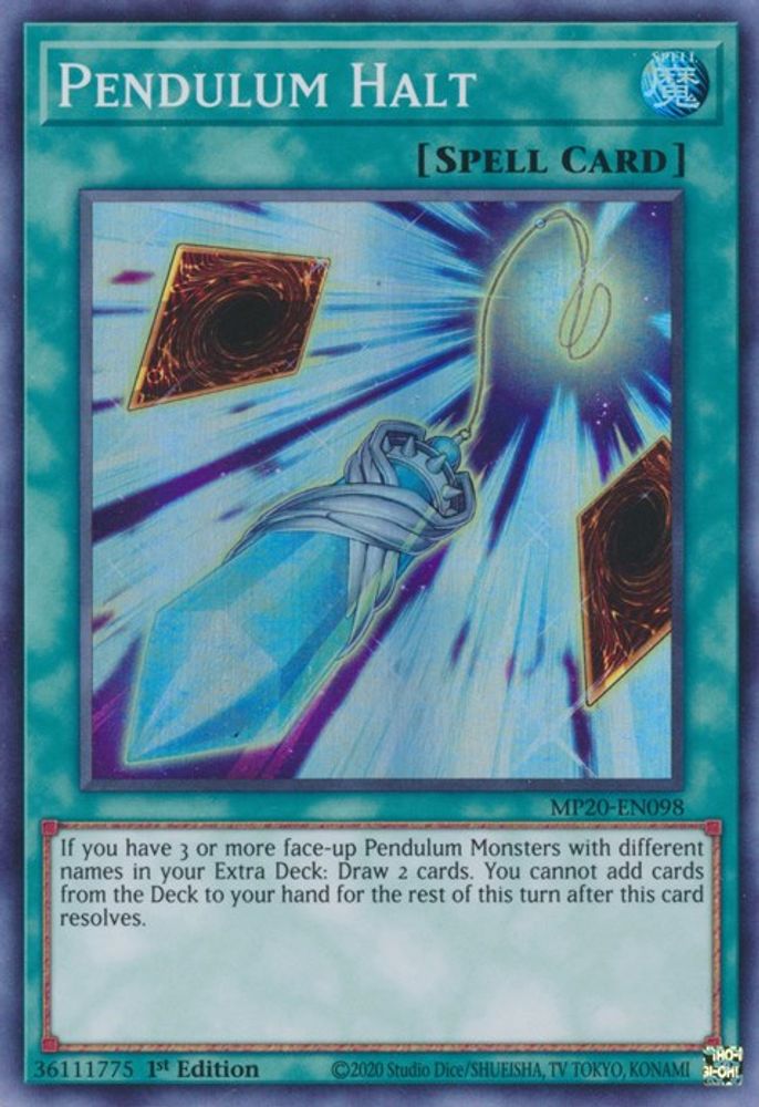 Pendulum Halt (MP20-EN098) - Super Rare