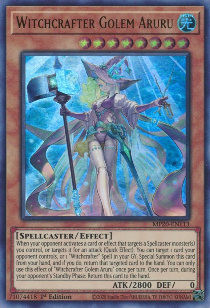 Witchcrafter Golem Aruru (MP20-EN113) - Ultra Rare