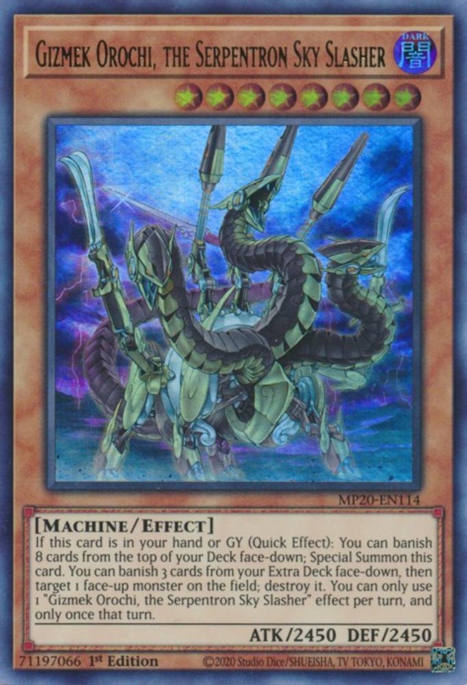 Gizmek Orochi, the Serpentron Sky Slasher (MP20-EN114) - Ultra Rare