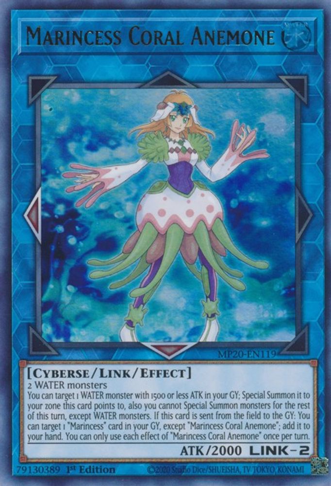 Marincess Coral Anemone (MP20-EN119) - Ultra Rare