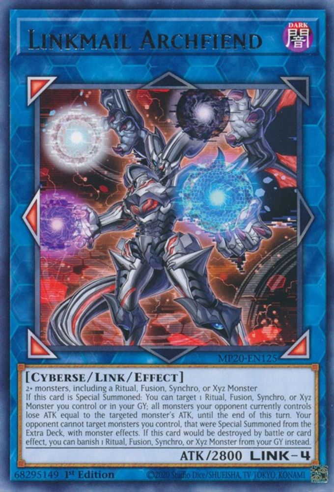 Linkmail Archfiend (MP20-EN125) - Rare