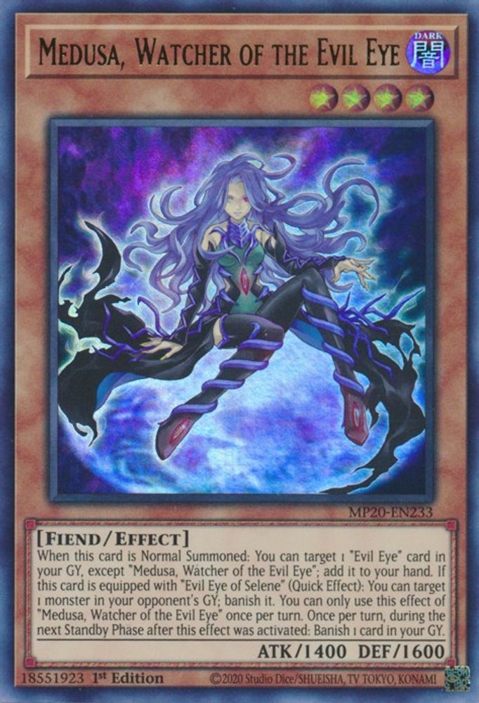 Medusa, Watcher of the Evil Eye (MP20-EN233) - Ultra Rare