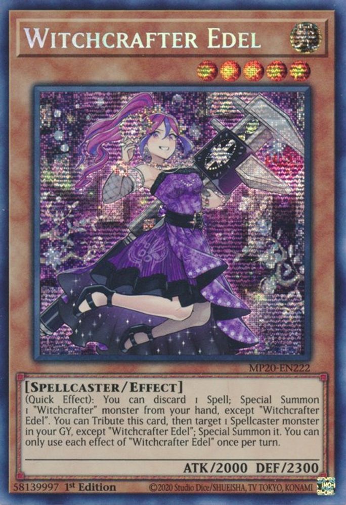 Witchcrafter Edel (MP20-EN222) - Prismatic Secret Rare
