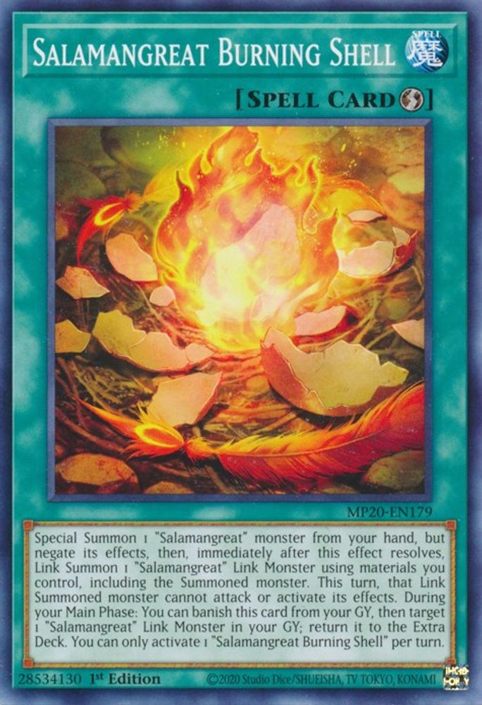 Salamangreat Burning Shell (MP20-EN179) - Common