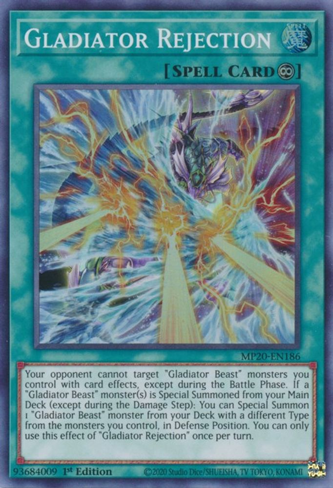 Gladiator Rejection (MP20-EN186) - Super Rare
