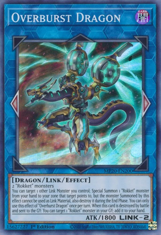 Overburst Dragon (MP20-EN200) - Super Rare