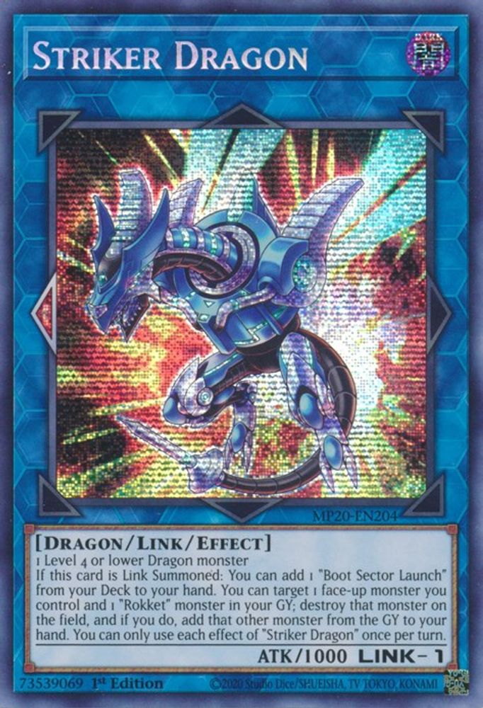 Striker Dragon (MP20-EN204) - Prismatic Secret Rare