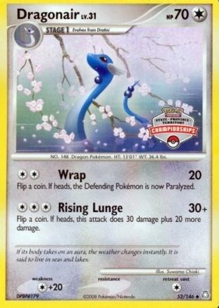 Dragonair (52/146) (Championnat du territoire de la province de l'État) [Diamond &amp; Pearl : Legends Awakened] 